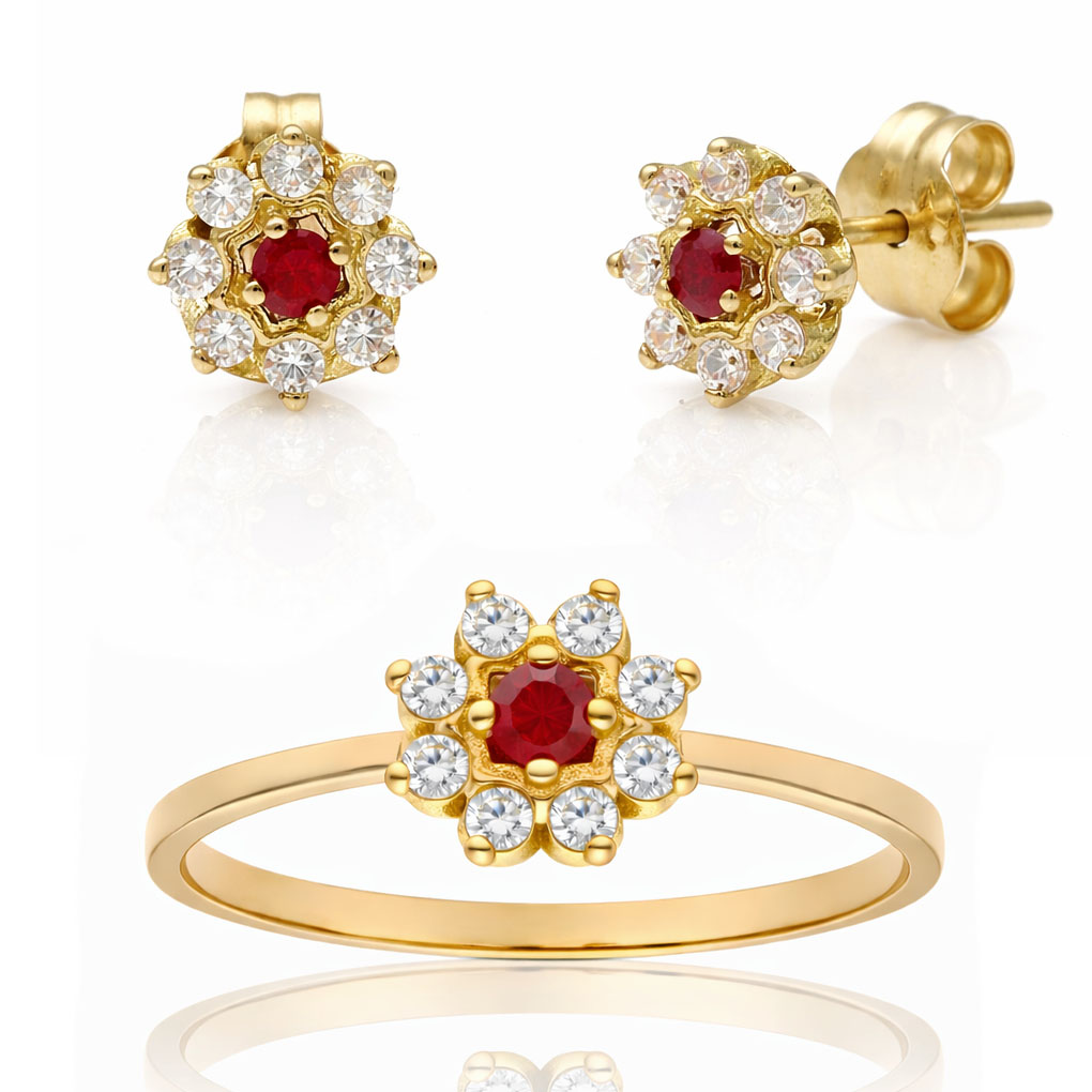 __ext__/PENDIENTES ORO 18KL RUBIES FINOS + CIRCONITAS