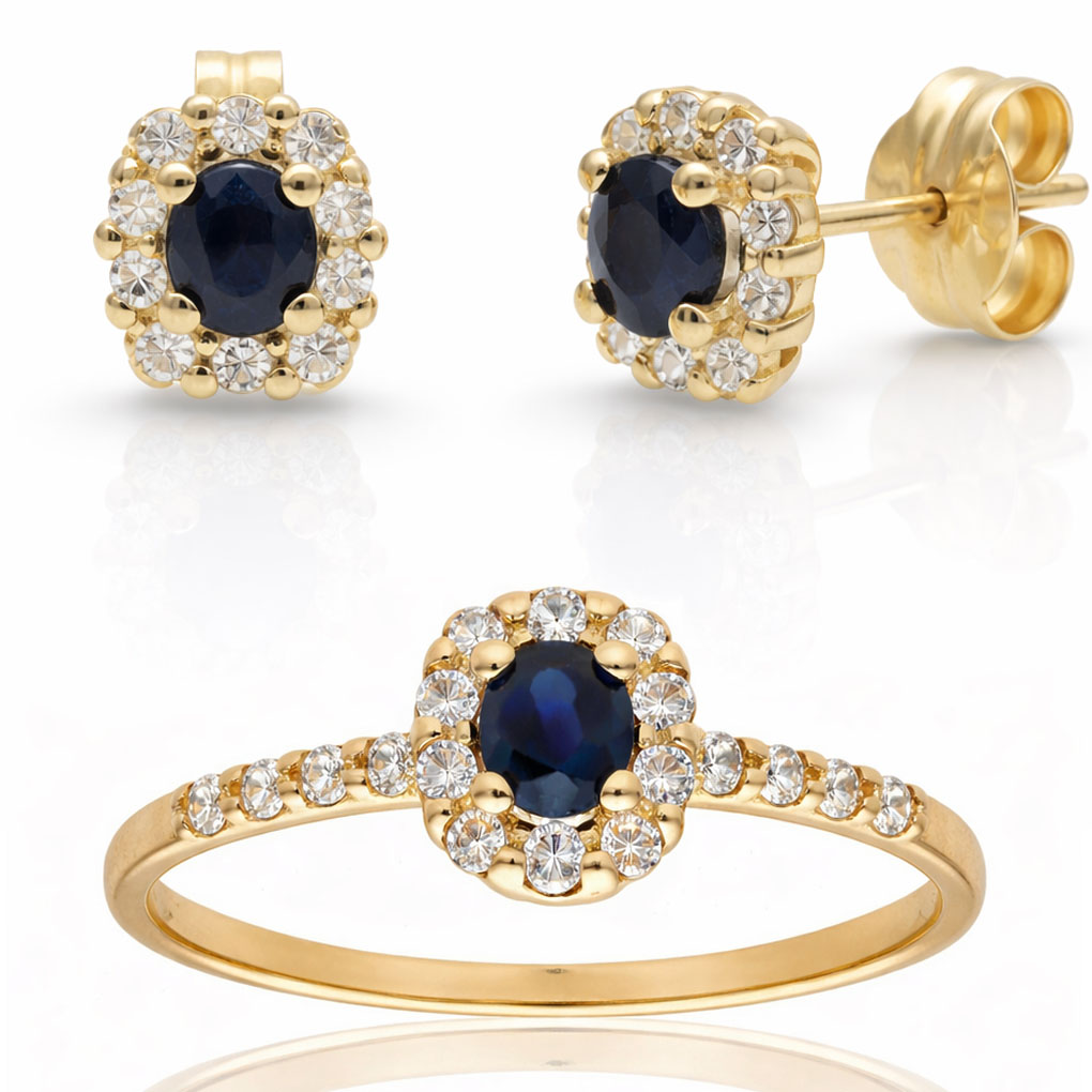 __ext__/PENDIENTES ORO 18KL ZAFIROS FINOS + CIRCONITAS