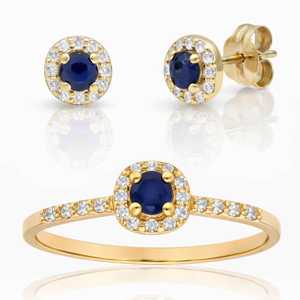 __ext__/PENDIENTES ORO 18KL ZAFIROS FINOS + CIRCONITAS