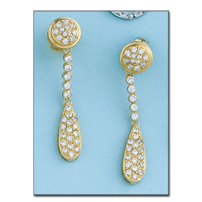 PENDIENTES EN ORO DE 18KL CIRCONITAS