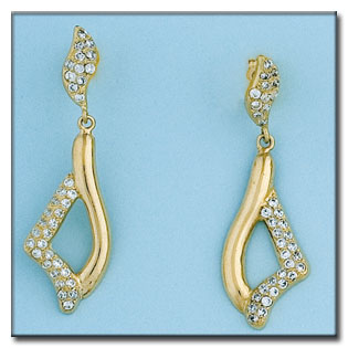 PENDIENTES EN ORO DE 18KL CIRCONITAS