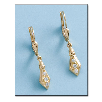 PENDIENTES EN ORO DE 18KL CIRCONITAS