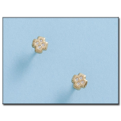 PENDIENTES EN ORO DE 18KL CIRCONITAS