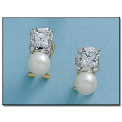 PENDIENTES EN ORO DE 18KL PERLAS