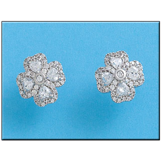 PENDIENTES FLOR PLATA 925MM 