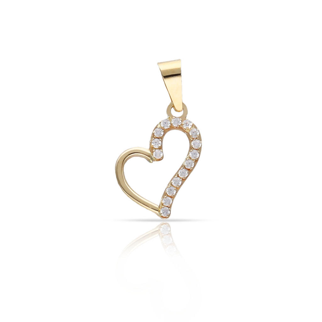 COLGANTE ORO 18KL CORAZON CIRCONITAS - 10x11MM