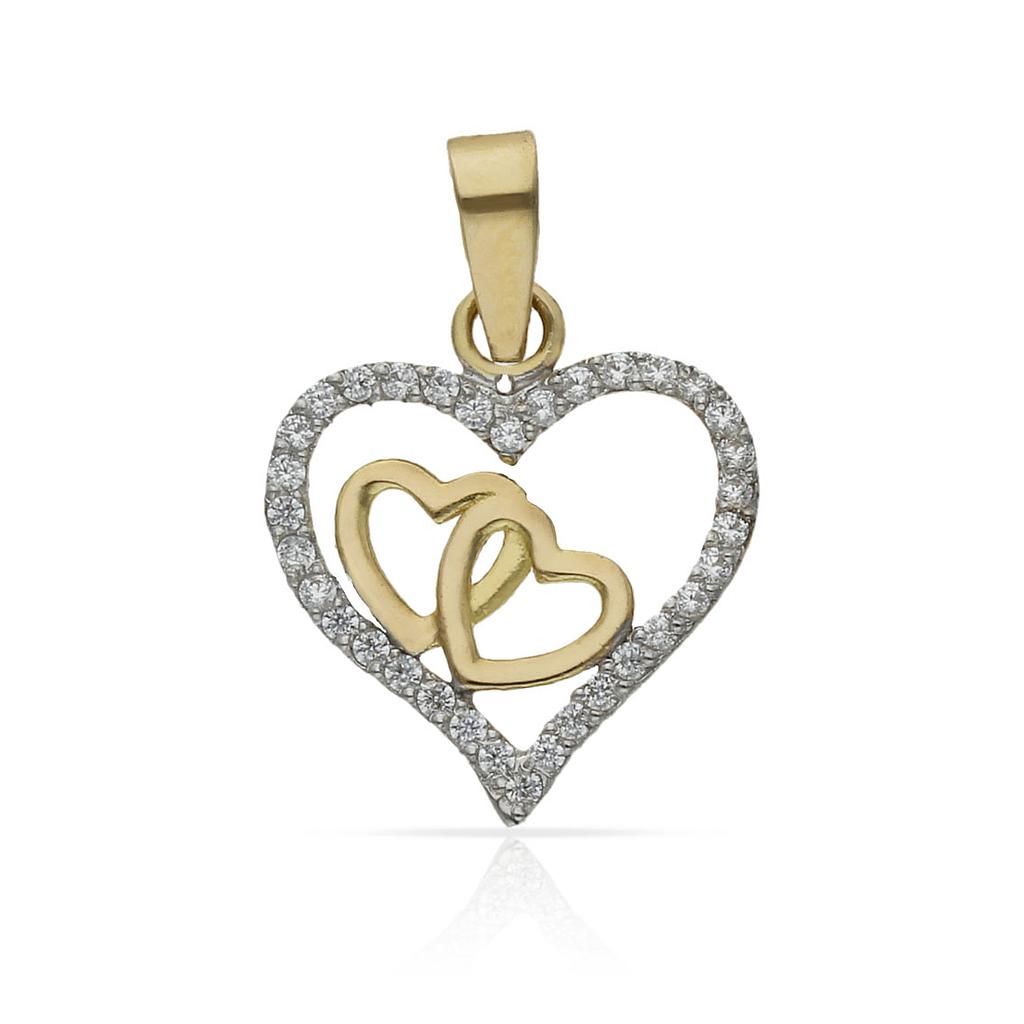 COLGANTE ORO 18KL CORAZONES