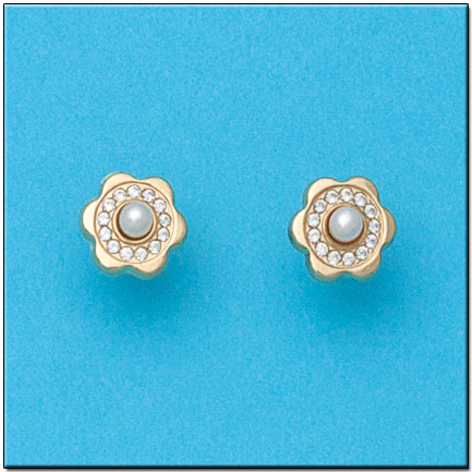 PENDIENTES ORO 18KL FLOR