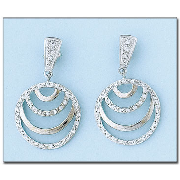 PENDIENTES ORO BLANCO 18KL CIRCONITAS