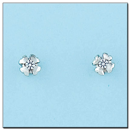PENDIENTES ORO BLANCO 18KL DIAMANTES