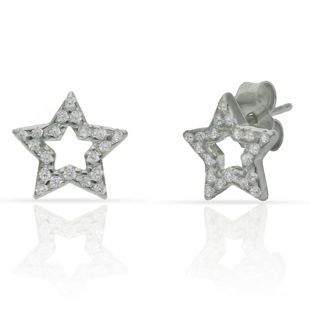 PENDIENTES PLATA 925MM ESTRELLAS CIRCONITAS - 7MM (copia)