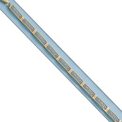 PULSERA BICOLOR CALADA ORO 18KL