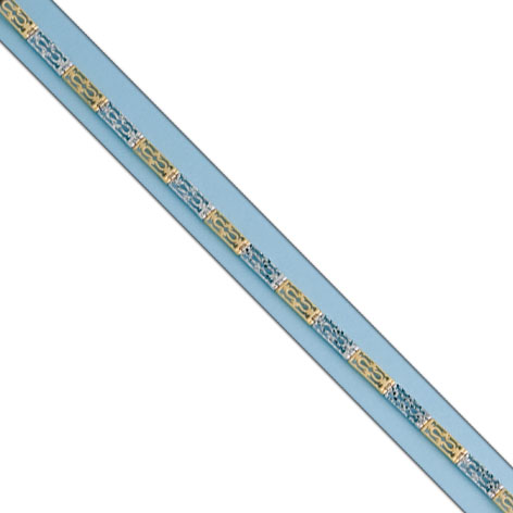 PULSERA BICOLOR FUNDIDA ORO 18KL
