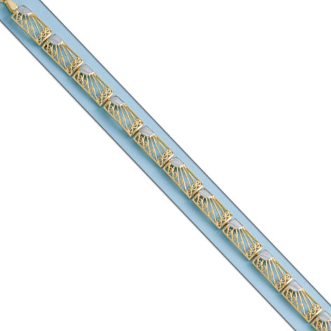 PULSERA BICOLOR ORO