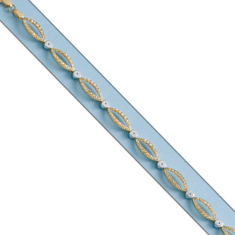 PULSERA BICOLOR ORO  18KL TALLADA