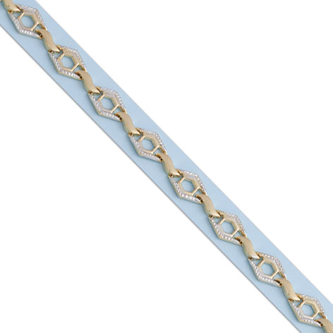 PULSERA BICOLOR ORO 18KL