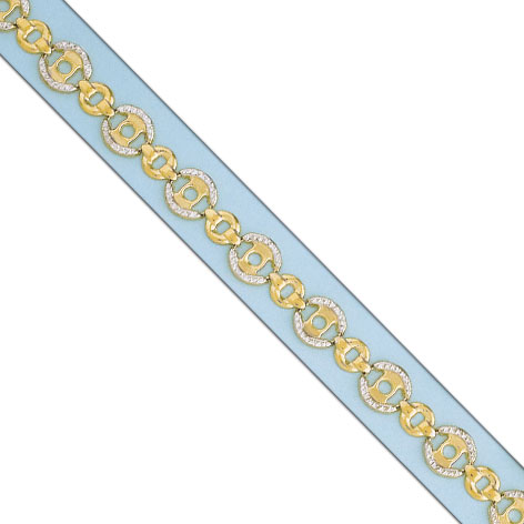 PULSERA BICOLOR ORO 18KL