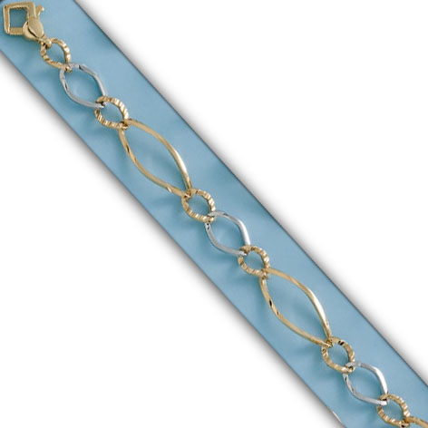 PULSERA BICOLOR ORO 18KL
