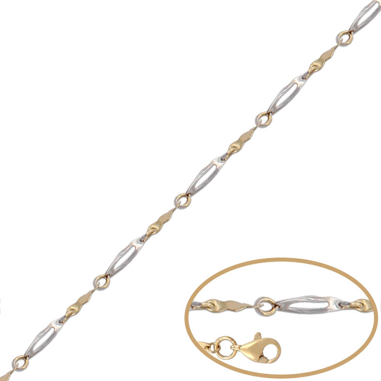 PULSERA BICOLOR ORO 18KL