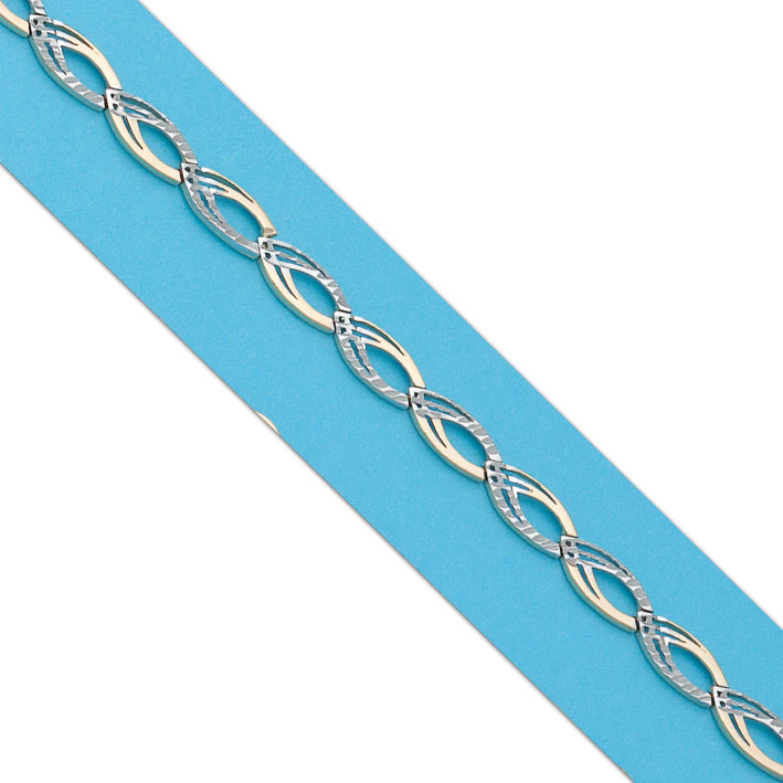 PULSERA BICOLOR ORO 18KL