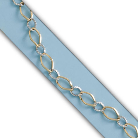 PULSERA BICOLOR ORO 18KL
