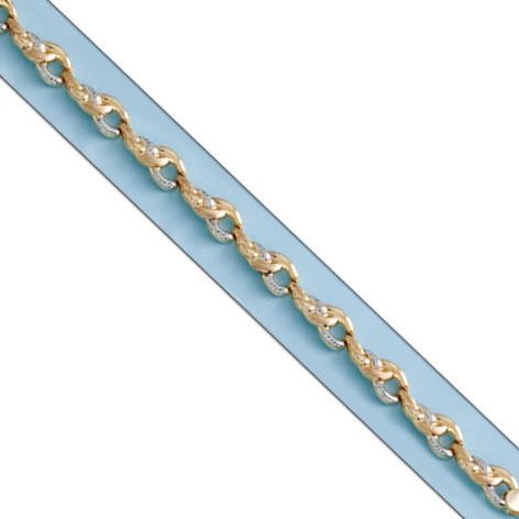 PULSERA BICOLOR ORO 18KL