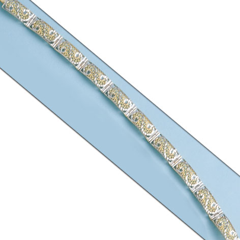 PULSERA BICOLOR ORO 18KL