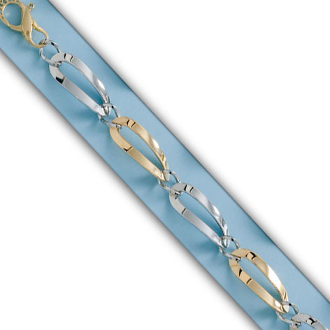 PULSERA BICOLOR ORO 18KL