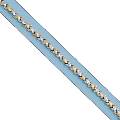 PULSERA BICOLOR ORO 18KL