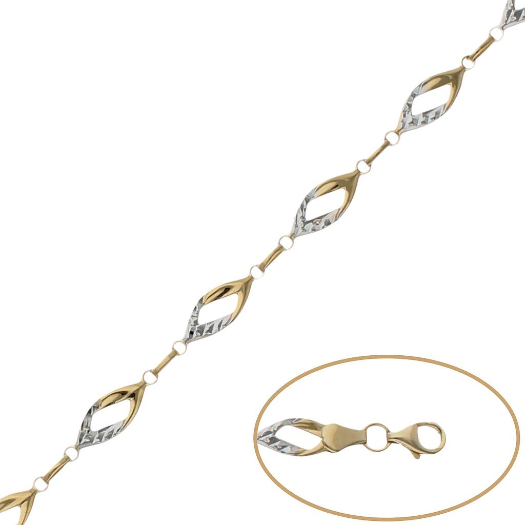 PULSERA BICOLOR ORO 18KL