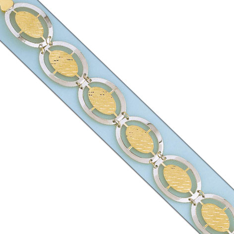 PULSERA BICOLOR ORO 18KL