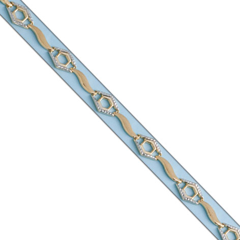 PULSERA BICOLOR ORO 18KL