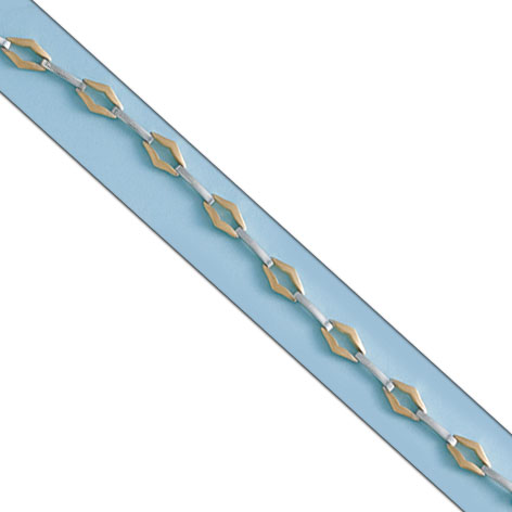 PULSERA BICOLOR ORO 18KL  TROQUELADAS