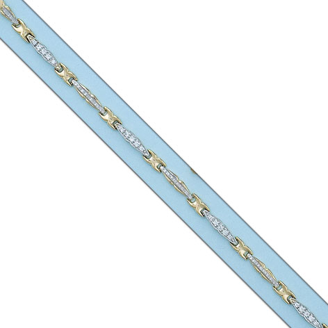 PULSERA BICOLOR ORO 18KL CIRCONITAS