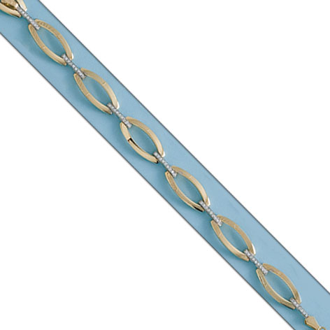 PULSERA BICOLOR ORO 18KL CIRCONITAS