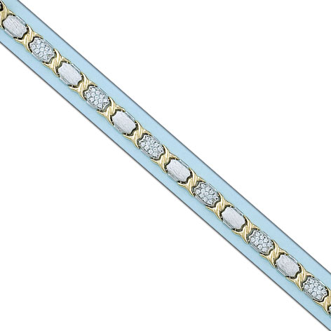 PULSERA BICOLOR ORO 18KL CIRCONITAS