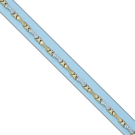 PULSERA BICOLOR ORO 18KL CIRCONITAS