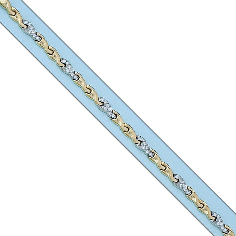 PULSERA BICOLOR ORO 18KL CIRCONITAS