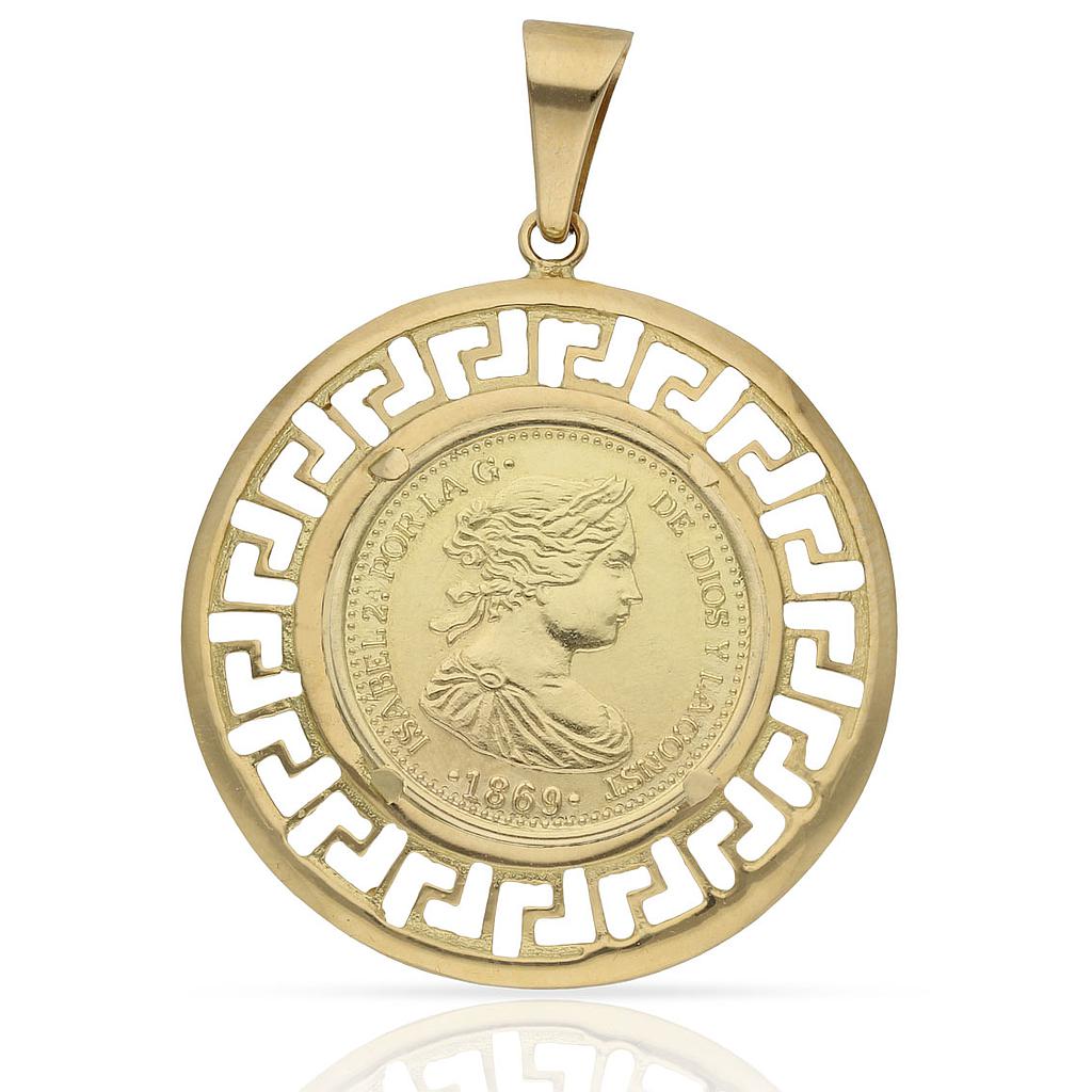 COLGANTE ORO 18KL MONEDA - 18MM