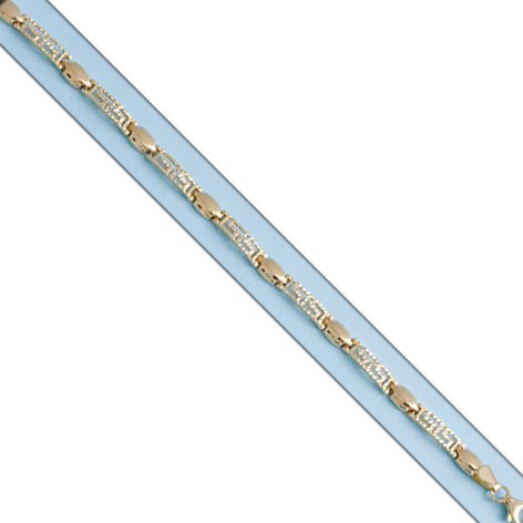 PULSERA BICOLOR ORO 18KL GRECA
