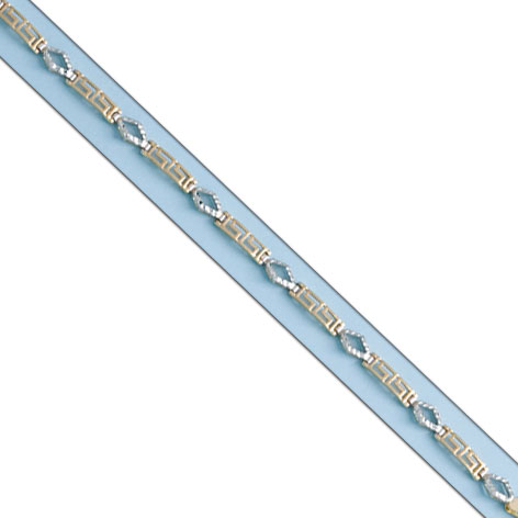 PULSERA BICOLOR ORO 18KL GRECA