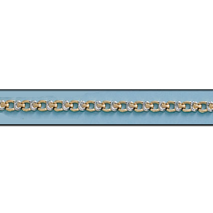 PULSERA BICOLOR ORO 18KL TROQUELADA