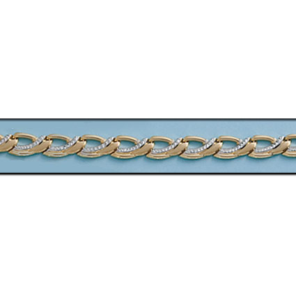 PULSERA BICOLOR ORO 18KL TROQUELADA