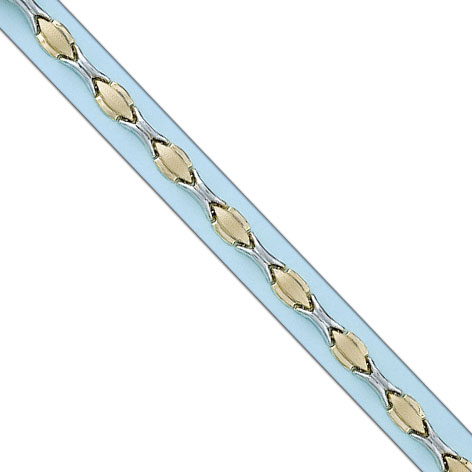 PULSERA BICOLOR TROQUELADA ORO 18KL