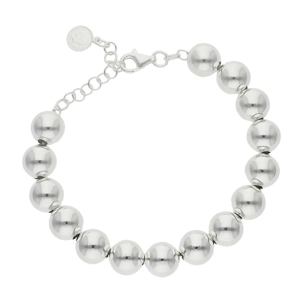 PULSERA BOLAS PLATA 925MM - 10MM