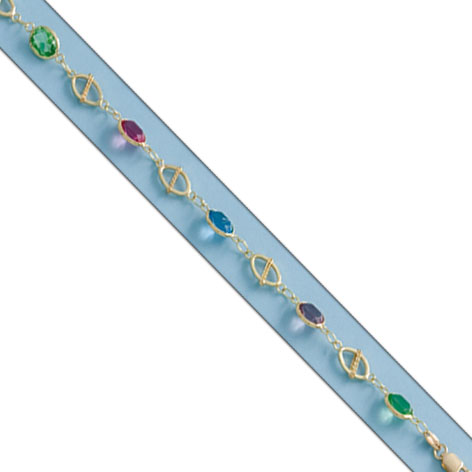 PULSERA COLORES ORO 18KL