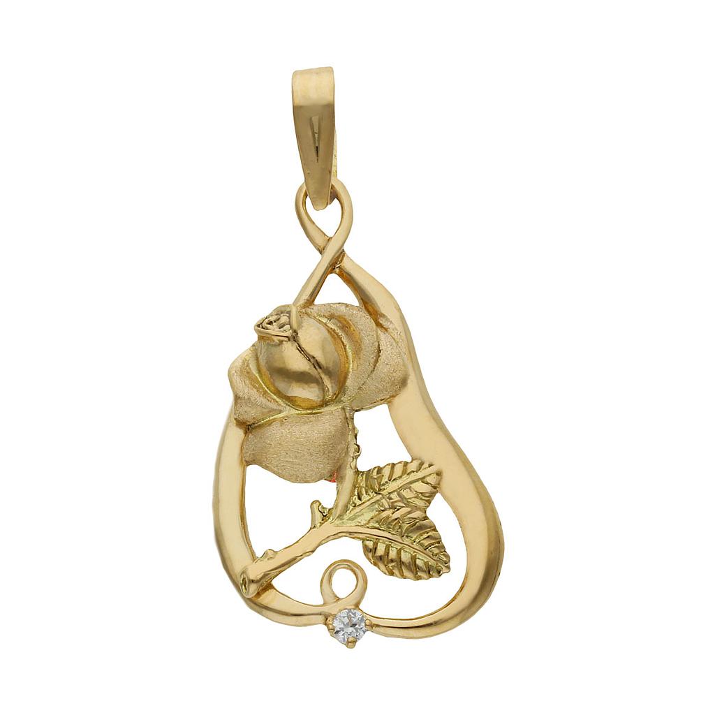 COLGANTE ORO 18KL ROSA - 16X29MM