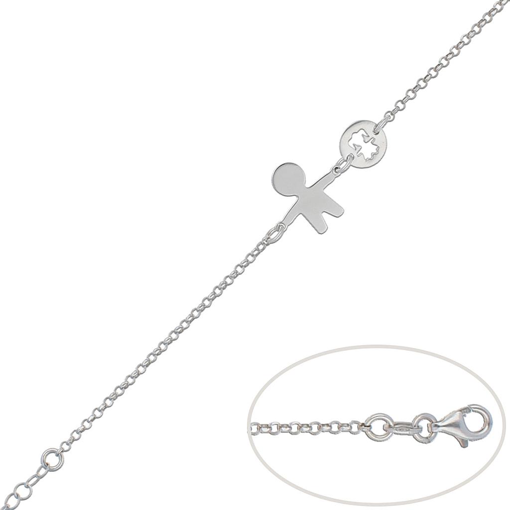 PULSERA NIÑA + NIÑO PLATA 925MM