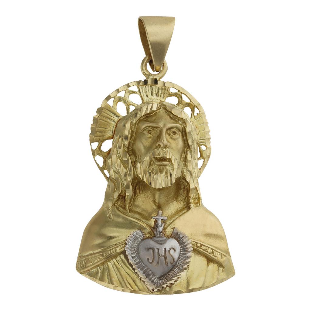 COLGANTE ORO 18KL SAGRADO CORAZON - 31x47MM