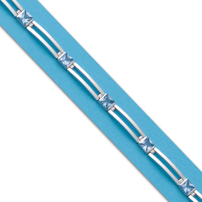 PULSERA ORO 18KL BLANCO COLOR A.MARINA
